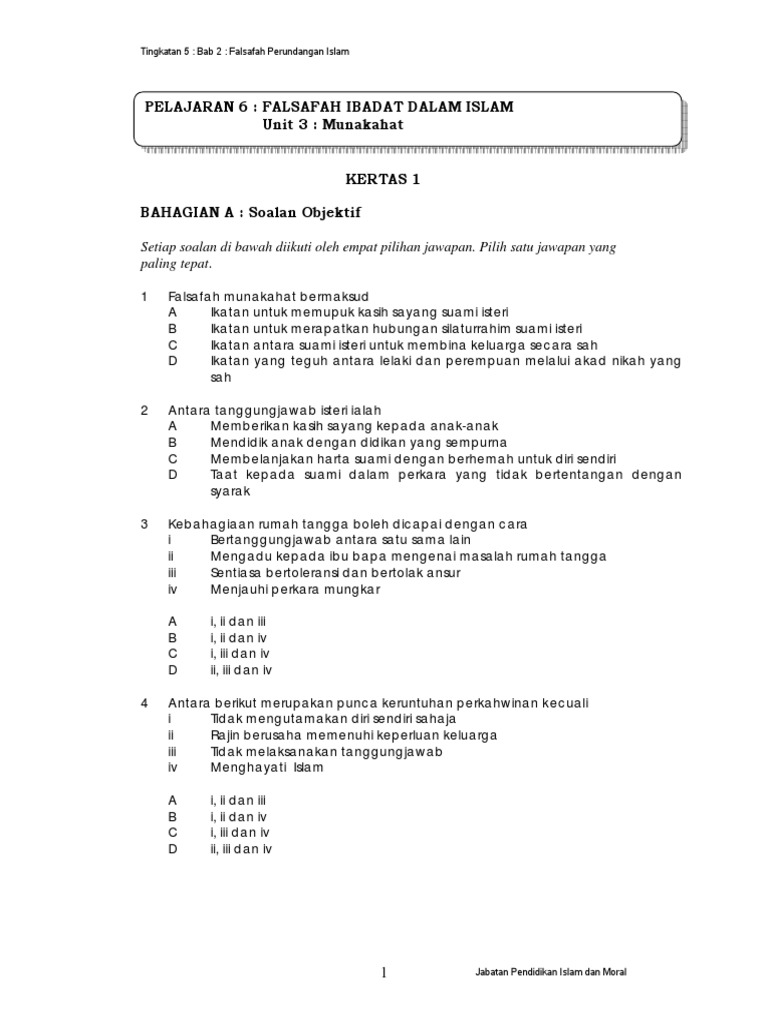 Soalan Bab Pernikahan Pdf