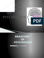 Branches and Scope OF Psychology: 9/2/15 Iipr 1