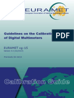 EURAMET Cg-15 V 3.0 Guidelines On The Calibration of Digital Multimeters