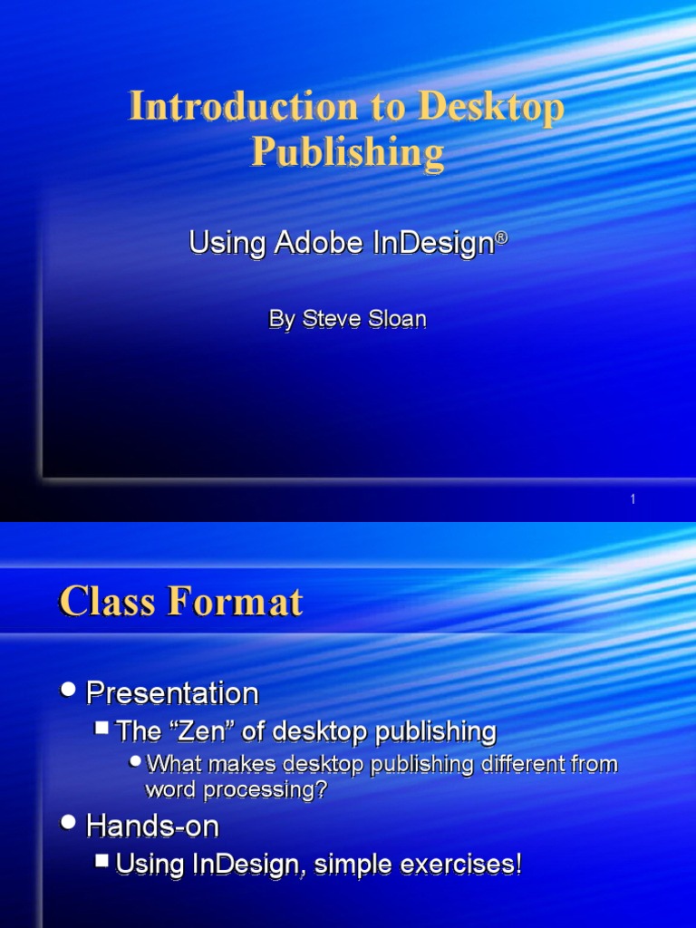 Introduction To Desktop Publishing | PDF | Adobe In Design | Graphic Design