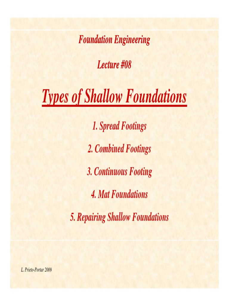 Types of Shallow Foundations Explained | PDF