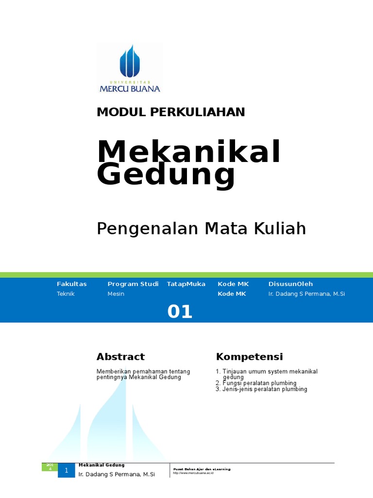 Sistem Mekanikal Gedung dan Plumbing | PDF