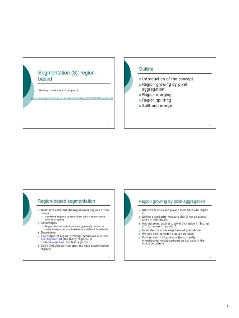 Region Based Segmentation