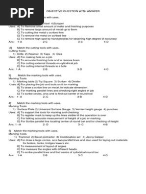 Question With Answer Mechanic Trade May 13 Forge Steel