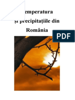 Temperatura Si Precipitatiile Din Romania