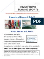 Riverfront Marine's September Newsletter