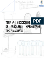 Medición de alturas de árboles con hipsómetros tipo plancheta