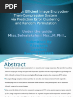 Designing An Efficient Image Encryption-Then-Compression System Via Prediction Error Clustering and Random Permutation