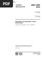 NBR 6034 - Informação e documentação - Índice - Apresentação