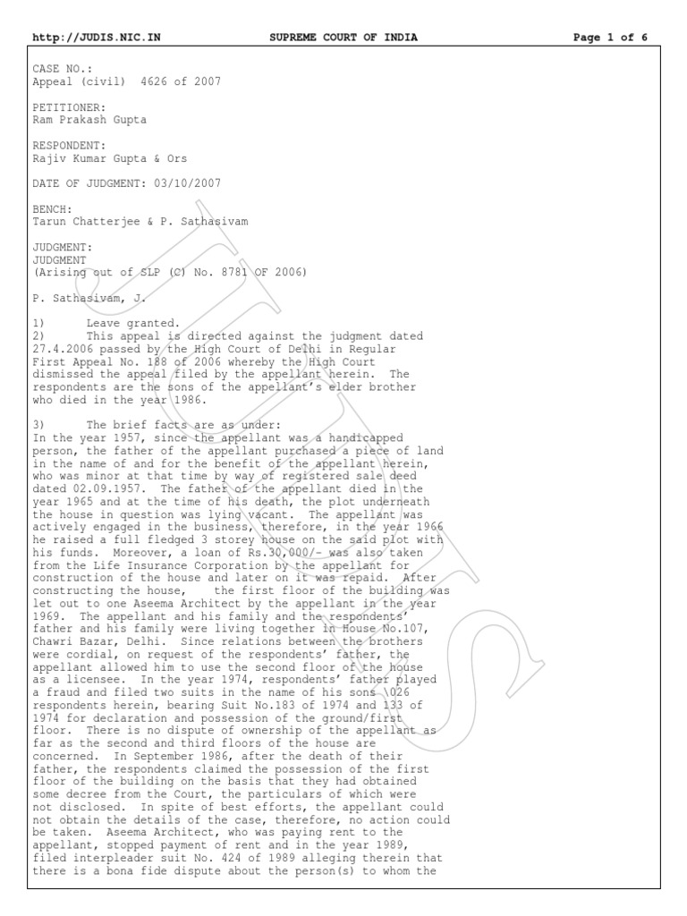 Supreme Court Ruling on Property Dispute | PDF | Lawsuit | Judgment (Law)