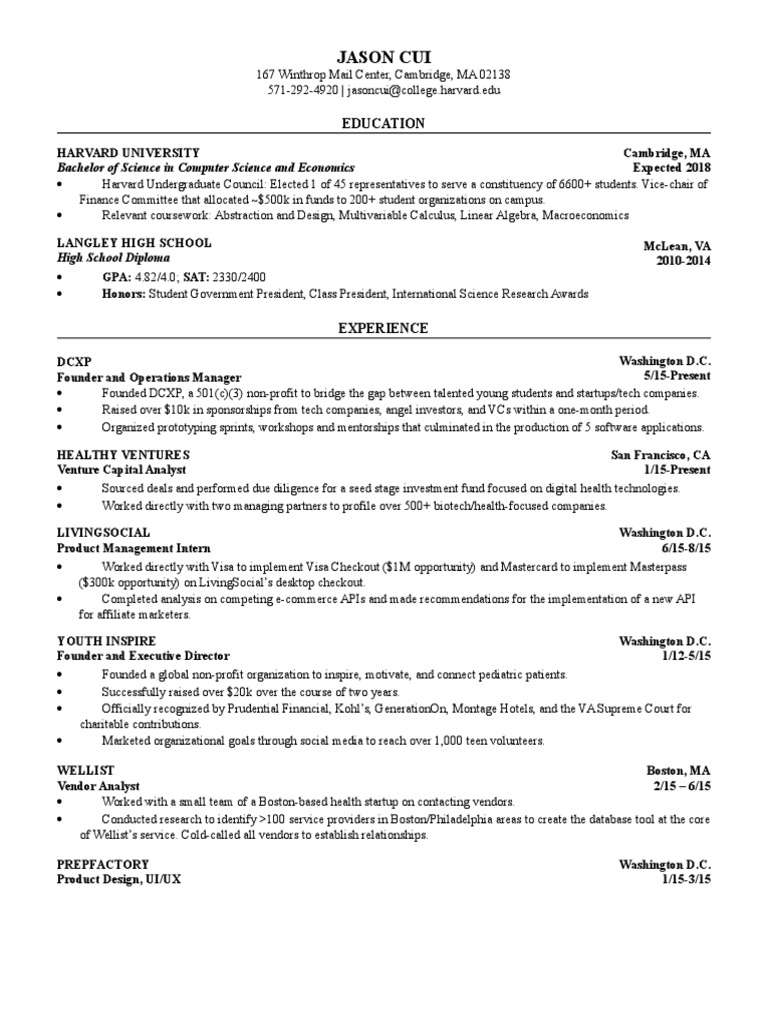 Gayle Laakmann Business Resume PDF Venture Capital Corporate