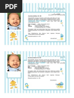 Contoh Kartu Ucapan Aqiqah Berwarna Versi Ms Word