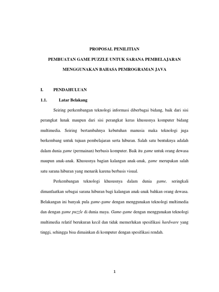 Game Puzzle Pembelajaran dengan Java | PDF | Teknologi & Rekayasa