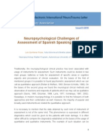 Neuropsychological Challenges of Assessment of Spanish Speaking Patients