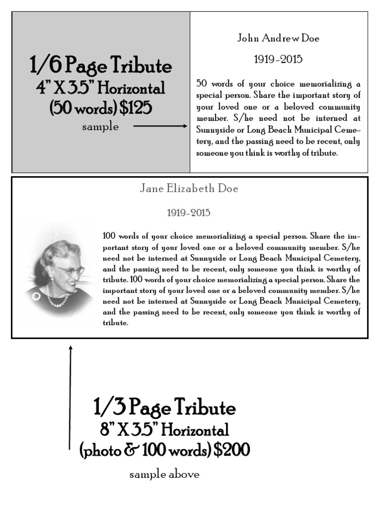 Memorial Tribute Options and Pricing | PDF