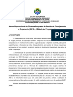 Manual Operacional SIPO - Módulo Programação