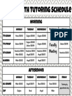 tutoring schedule