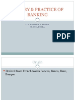 Theory & Practice of Banking: C. P. Mansoor S. Ahmed. M. Com, Pgdba