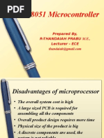 The 8051 Microcontroller: Prepared By, R-Thandaiah Prabu M.E., Lecturer - ECE