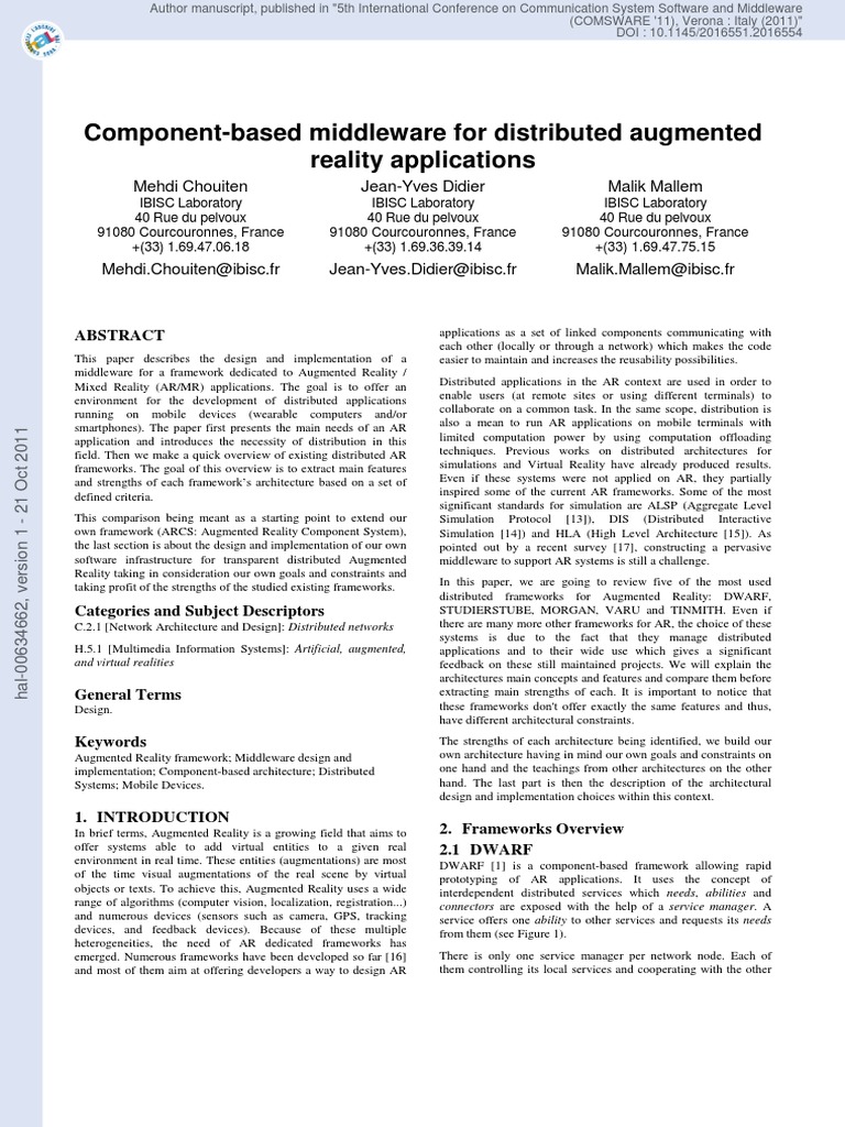 Comsware Camera Ready PDF Component Based Software Engineering