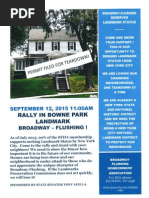 BFHA Landmark Rally Flyer