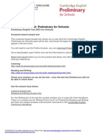 168581 Cambridge English Preliminary for Schools Cb Sample Test