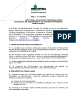 Edital 213-2015 Processo Seletivo PPGA Mestrado