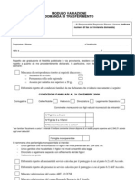 ALLEGATO - Modulo Variazione Domanda