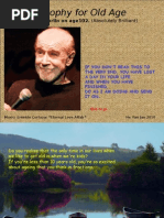 Philosophy For Old Age - George Carlin | PDF