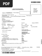 Paste Your Unsigned Recent Color Photograph Size:2"X2": (Application Form For Indian Passport at Indian Mission/Posts)