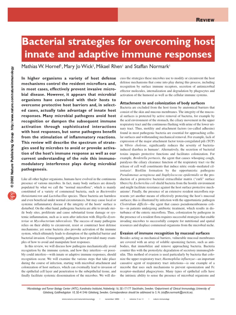 Evasion Inmune | PDF | Innate Immune System | Immune System