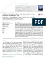 Journal of Cleaner Production - Evaluation of Integrated Pollution Prevention Control in A Textible Fiber Production and Dyeing Mill