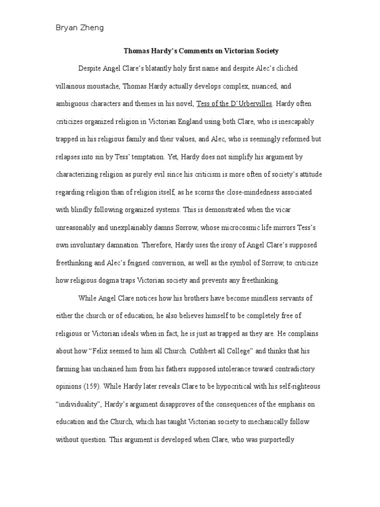 Tess Essay Tess Of The D Urbervilles Baptism