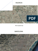 Planos de Valencia, Barcelona Toledo y Madrid