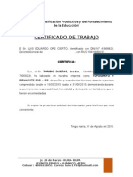 Certificado de Trabajo