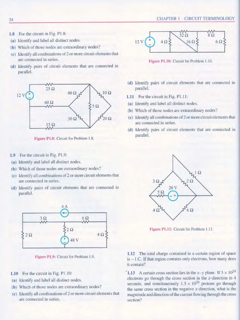 Circuits Ulaby Chapter 1 &amp; 2 Exercises | PDF