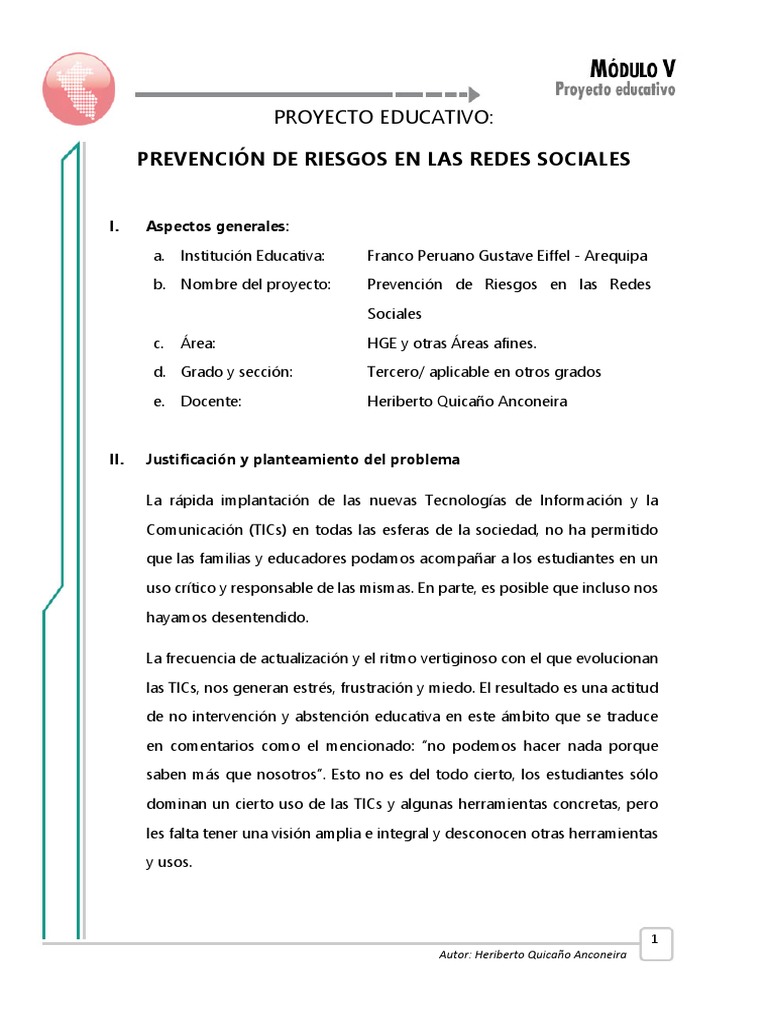 Prevención de Riesgos en Redes Sociales | PDF | Servicio de redes ...