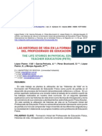 Historias de Vida. Educación Física PDF