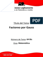 64(2) Factoreo Por Gauss (Logikamente)