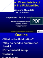 Fluidization Characteristics of Rice Husk in A Fluidized Bed