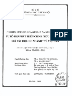 Nghiên Cứu Cơ Cấu, Qui Mô Và Xu Hướng Đầu Tư Hỗ Trợ Phát Triển Chính Thức Của Một Số Nhà Tài Trợ Cho Ngành y Tế Việt Nam