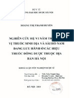 Nghiên Cứu Hệ Vi Nấm Trên Các Vị Thuốc Sinh Địa Và Sài Hồ Nam Đang Lưu Hành ở Các Hiệu Thuốc Đông Dược Thuộc Địa Bàn Hà Nội