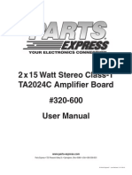 320 600 Parts Express Ta2024 Manual