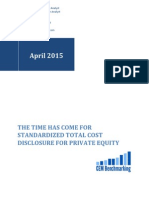 CEM Article - The Time Has Come For Standardized Total Cost Disclosure For Private Equity