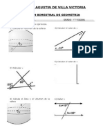 Examen Bimestral de Geometria Sexto Grado