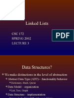 Linked Lists: CSC 172 SPRING 2002