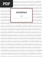 Additional Mathematics SPM Form 4 Chapter 7 Statistics