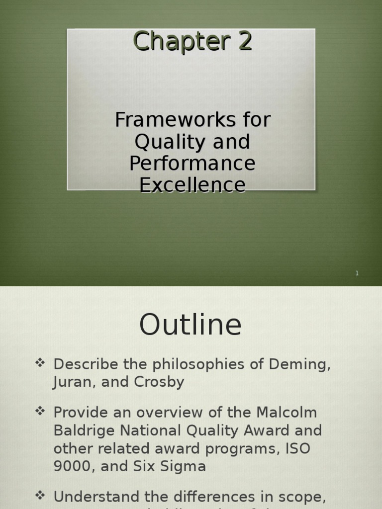 Quality and Performance Excellence 7E Chapter 2 | PDF | Six Sigma | Iso ...