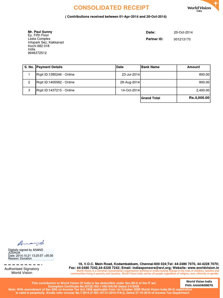 receipt