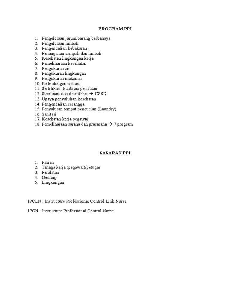 Program PPI dan Tujuannya | PDF
